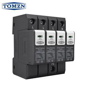 신형 T1 T2 2IN1 AC SPD 서지 보호 장치 4P 820μs 20-50kA 10350μs 7kA DIN 레일 톰즌 오피스 멀티프라이