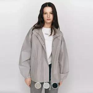 지오다노 375512 여 오버핏 코팅 스티치 나일론 자켓 204778
