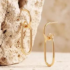 [쥬아나윤] 14k도금 실버 925 클립 드롭 귀걸이 핑크 화이트 골드