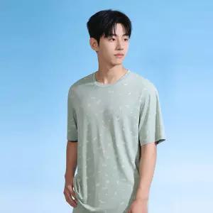 [이너쿠키]쿨 냉감 여름 남자 반팔 잠옷 실내복 홈웨어 세트 NMS6C14