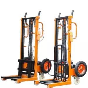 미니 지게차 수동 유압 운반 소형 스태커 리프트 창고 유압식 적재 핸드지게차 유압리프트