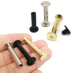 102030pcs M5x4-50mm 가죽 가방 벨트 스트랩 사진 스크랩북 앨범 계정 도서 포스트 바인딩 시카고 나사 네