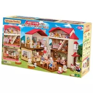 다락방인형집 빨간지붕이층집인형의집 불빛나는인형의집 조명 미니어처 소꿉놀이 여아선물