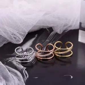 커플링 시후주얼리 시뮬럿다이아 사선트리플라인 반지 RB317R