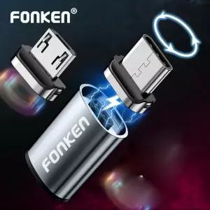 [호환] FONKEN USB 케이블 마그네틱 어댑터 화웨이 용 마이크로 유형 C 충전기 커넥터 Samsung Usbc 3 in 1