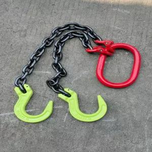 리프팅 체인 후크 크레인 이동 리깅 견인 더블 체인 2t x 0.3m