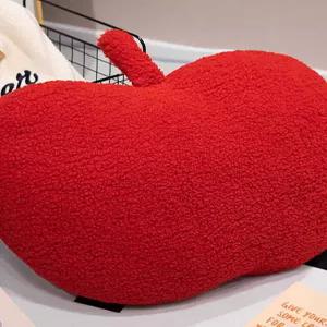 사과 쇼파 등 쿠션 의자 빨간 인테리어 레드 45 x 35cm