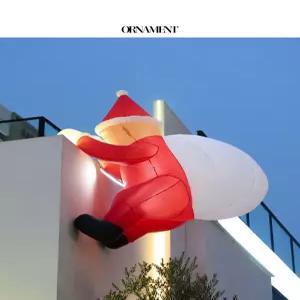 벽타는 산타 풍선 인테리어 크리스마스 입간판 상품 대형 2m 화이트 백팩 산타클로스