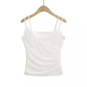 볼사스 여성 캐주얼 여름 페이크 조끼 레이스 끈 나시 ADOR2