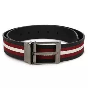 [발리] 가죽 블랙 레드 벨트 155295684