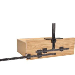 캐비닛 하드웨어 지그 조정식 드릴 가이드 설치 문 및 서랍 전면 핸들 로케이터 도구