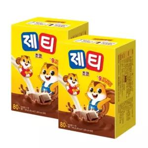 제티 초코맛 코코아분말 80Tx2개