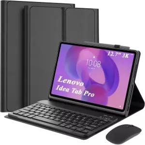 레노버 디어 탭 프로 12.7인치 2025용 무선 마우스가 장착된 탈착식 키보드 케이스TB373FU/TB375FC 펜