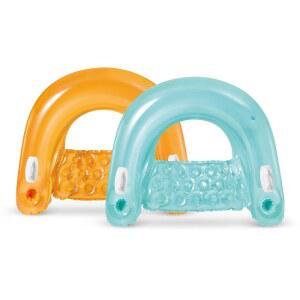 Intex 5859EP 좌석 'N 플로트 풍선 수영장 플로트': 컵 홀더가 내장된 풀 라운지 u2013 헤비 듀티 핸들 220파운드 무게 용량 58인치 x 39인치 색상은 다양할 수 있습니다