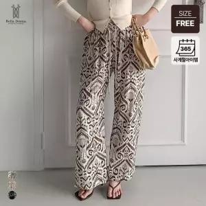 [이삐다]벨라도나 여성 올시즌 에스닉 나염 와이드 밴딩바지 와이드팬츠 BLN26_P278