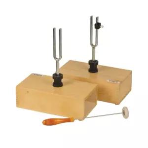 소리굽쇠 2종 공명조절장치부 고무망치포함 중등 어린이과학 기자재 교구