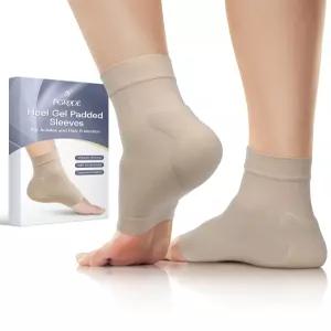 실리콘 힐 프로텍터 쿠션 패드가 있는 PGRODE 아킬레스건 슬리브 아킬레스건염 지지 압박 양말 두드러기