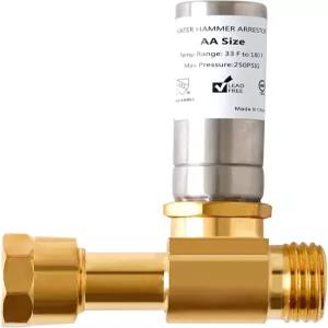 SECKWhale 세탁기용 스테인리스 스틸 워터 해머 어트랙터 3/4인치 회전 FHT x MHT 스트레이트