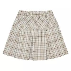 [보리보리/에꼴리에]여아 밴딩 체크 맞주름 스커트 22B1851_BE