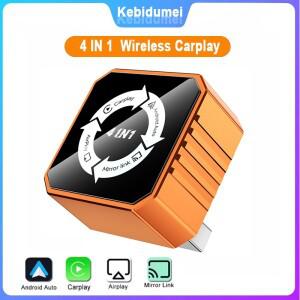2026년형  무선 카플레이 어댑터 안드로이드 오토 에어플레이 미러링 링크 자동 연결 플러그 앤 카 박스 4i