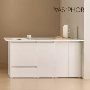 바스포르 토르타 아일랜드 식탁 홈바 테이블 보조 수납장 조리대 1700 도어 렌지대 수납형