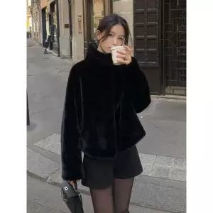 모피 코트 퍼 긴팔 점 럭셔리 여자코트 원템1