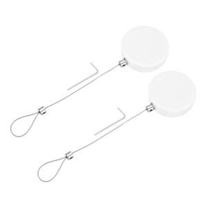 노트북, TV, 150G, 흰색, 2팩용 조절 가능한 코드 테더 방지 잠금 장치가 있는 래치 리모컨 잠금 장치가 있는 3.3피트 접이식 케이블 잠금 장치