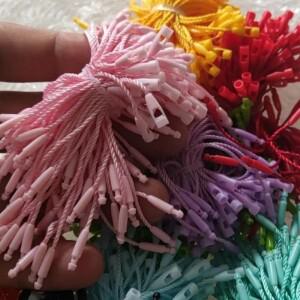 작은 태그 코드 의류용 스트링 스냅 잠금 핀 루프 타이 패스너 로프 화이트 베이지 블랙 폴리에스터 8 cm 1