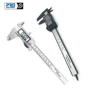 PROSTORMER 스테인리스 스틸 플라스틱 버니어 켈리퍼 LCD 디지털 깊이 측정 도구, 0-150mm, 6 인치 기기