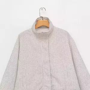 봄 긴팔 차이나 여자하프코트 스트리트 체크 봄코트 코트 ible1