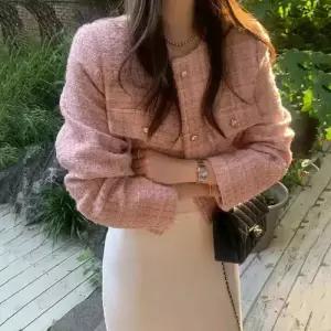 하프 프렌치 싱글 여자하프코트 코트 봄코트 트위드 ible1