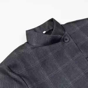 봄 캐주얼 여자하프코트 봄코트 스트리트 체크 코트 ible1