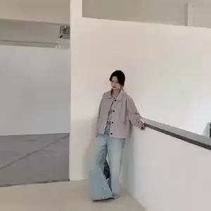 캐주얼 봄 상의 여자하프코트 코트 칼라 PU피복 체크 봄코트 ible1