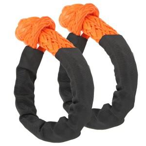 2Pcs 합성 소프트 섀클 21 톤 파괴 강도 트럭 SUV 오프로드 차량용 플렉시블 경량 로프