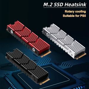 M.2 2280 SSD 히트싱크 NVMe PCIe 방열판 (PS5 PC용) 알루미늄 냉각 라디에이터 (써멀 패드 포함)