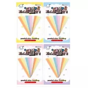 파스텔 별접기 완구 1타 24개입/칼라띠/소원/종이띠/별만들기/종이/칼라/띠종이/별종이/학알/색종이/접기