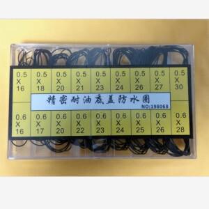 0.5mm 고무 시계 O-링 18가지 사이즈 모음 제작자용 방수 뒷면 케이스 개스킷 T2516