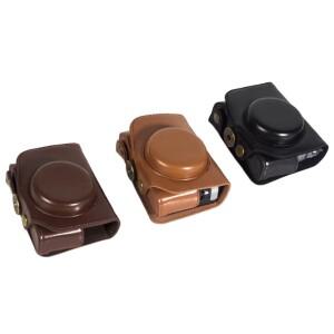 [호환품]2026 PU 가죽 카메라 가방 케이스 커버 (캐논 호환 파워샷 G7 X 마크 II (G7XII 용)