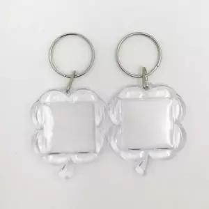 커스텀 열쇠고리 투명 클로버 사진 반려동물 네잎-WFNS9WS