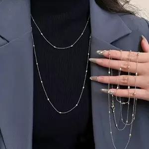여자목걸이 써지컬 스틸 패션 롱 긴 목걸이 악세사리-WFNSEDV