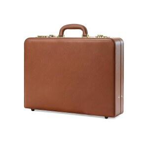 방지 듀얼 잠금 장치가 있는 브 케이스, 16인치 노트북 수납공간, 방수 인조 가죽 및 멀티 파일 정리함, 사무용 전문 비즈니스 가방, 업무 및 여행용 브라운