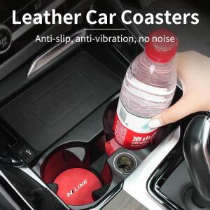 2pcs 자동차 장착 양가죽 워터 컵 패드 현대 쿠페 Getz Solaris Accent SaFe Genesis Equus Azera 용 미끄