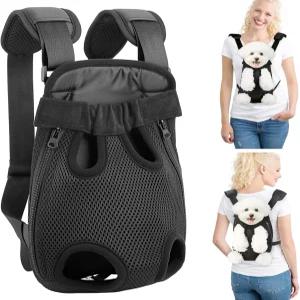 두꺼운 패딩 하의 지지대가 있는 모사고 강아지 백팩 캐리어 작은 위한 다리 뻗기 가슴 산책 하이킹 캠핑