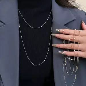 여자목걸이 써지컬 스틸 패션 롱 긴 목걸이 악세사리-WFNSEDV