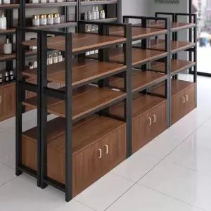 매장 선반 우드 전시대 원목 가판대 구두 블랙 진열