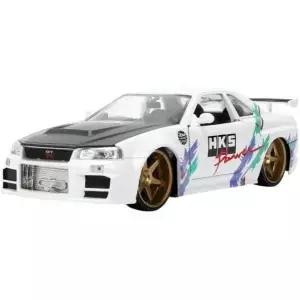 Jada Toys JDM 튜너 1 24 다이캐스트 2002 닛산 스카이라인 GTR R34 도어 개방 디테일 인테리어 고무