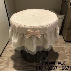공주 베이지/핑크 직사각형 메이크업 의자 커버 벤치 피아노 장식 시트 쿠션 라운드 레이스