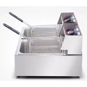업소용튀김기 2구 전기 탁상형기계 치킨 튀김기계