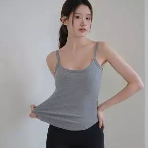 [신세계라이브쇼핑][옷자락] 여자 데일리 골지 이너캡 굴림 슬림핏 스판 끈 나시