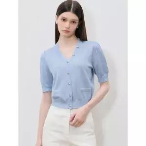 [리스트][리스트(LIST)] 고품격 메탈 브이넥 니트 가디건 (택가격 198000원)